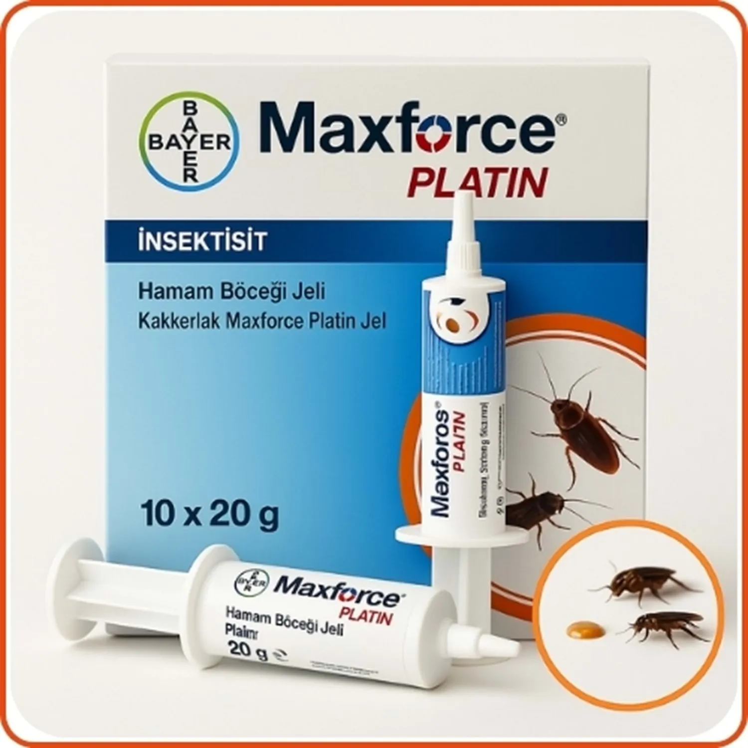 Bayer Maxforce Platin Hamamböceği Kaloriferböceği Jeli | 20 Gram | 1 Adet Jel Fiyatıdır