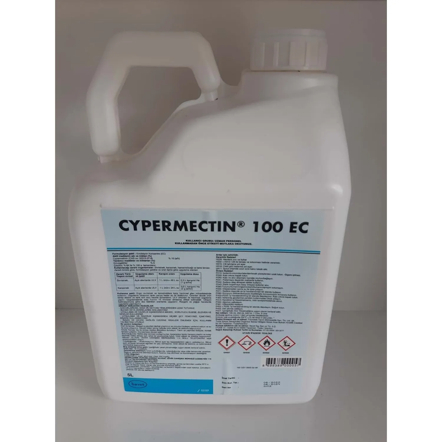 Cypermectin 100 EC Kokulu Haşere Öldürücü | 5 Litre