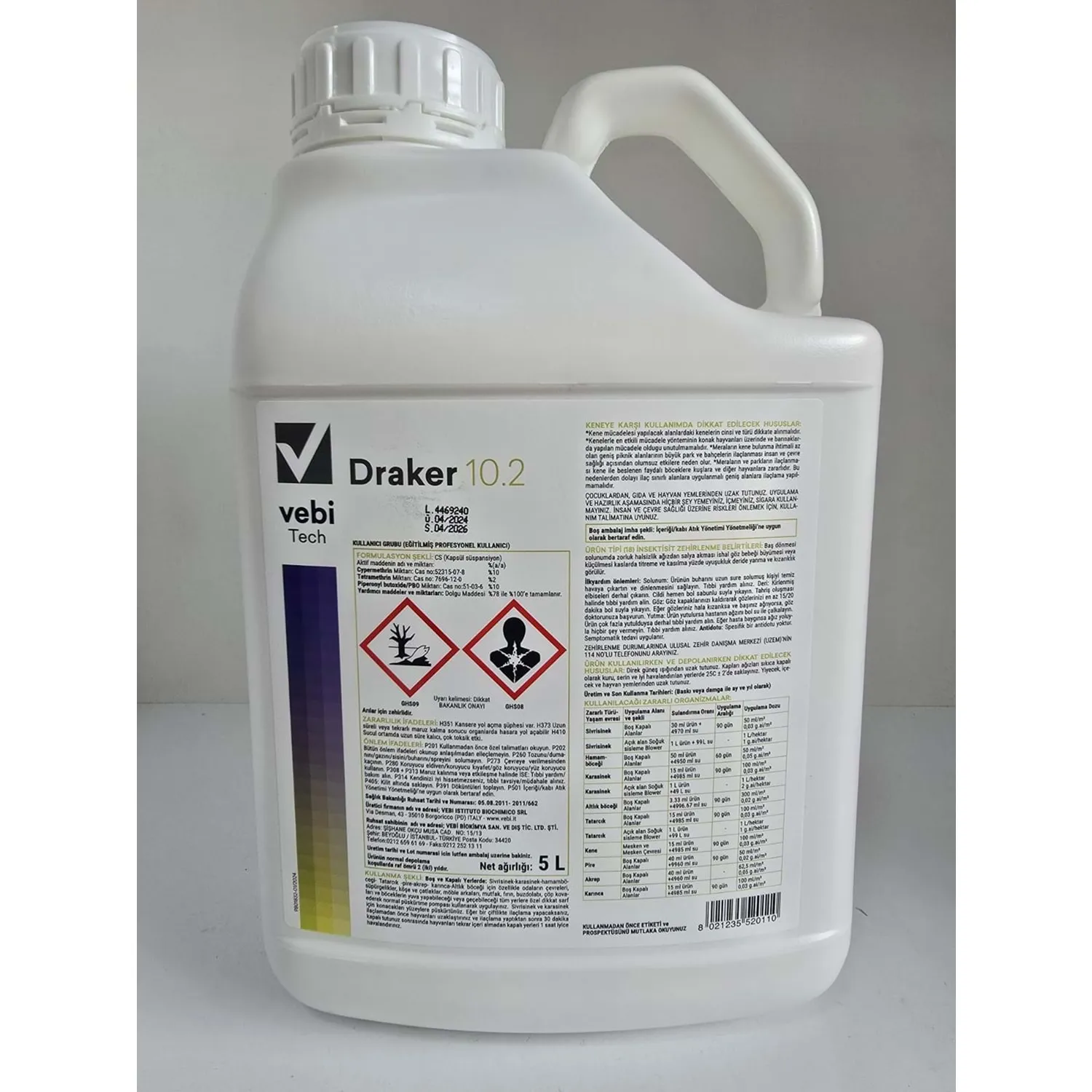 Draker 10.2 Cs Kokusuz Haşere Öldürücü | 5 Litre