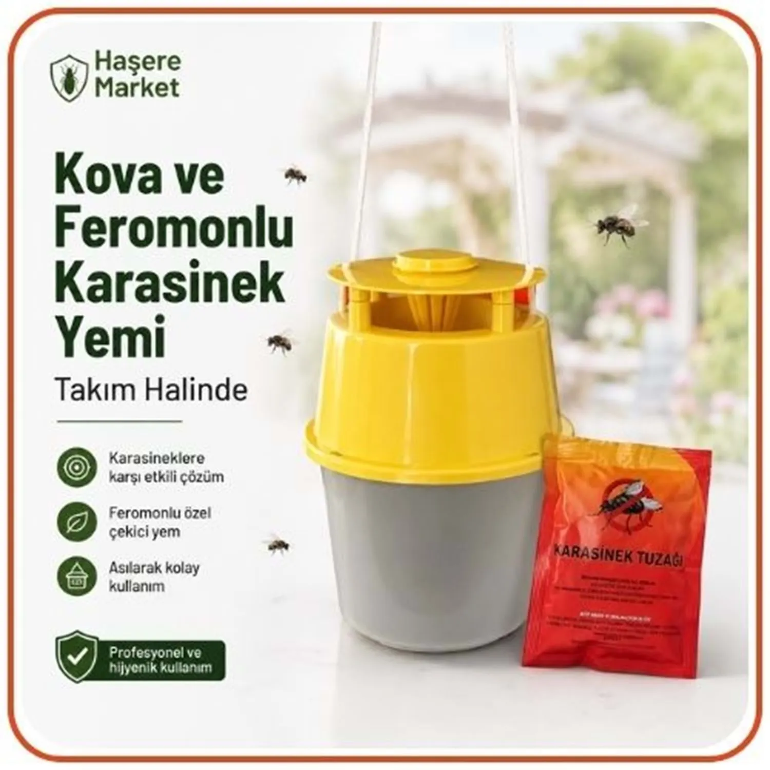 Kara Sinek Yakalama Tuzağı | Kova ve Yem Takım Halinde