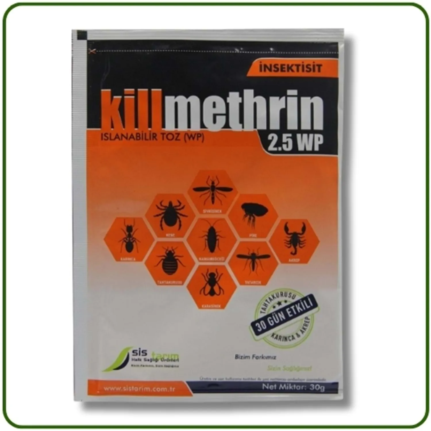 Killmethrin 2.5 WP Toz Haşere İlacı | 30 gr