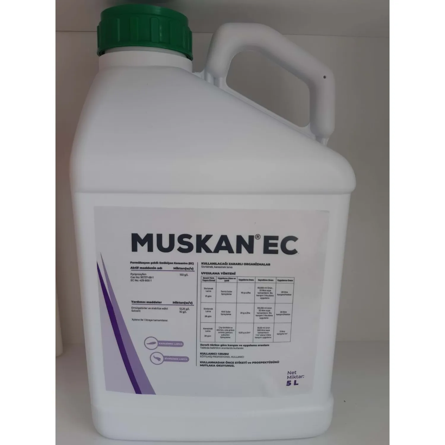 Muskan EC Larvasit Haşere | Karasinek | Sivrisinek | Pire| 5 Litre